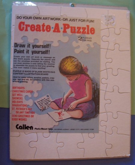 2 Jigsaw puzzle blanks for scrapbooks altered art 8x10 MIP