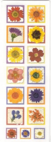 Realistic looking flower rub ons for cards and crafts