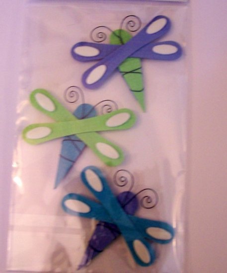 Paper Bliss Dragonfly embellishments for scrapbook altered art cards crafts supplies