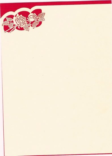 Vintage Lasercut rose stationery