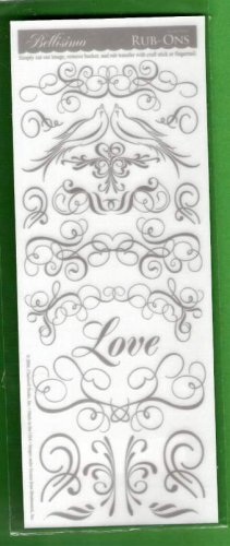 Silver Wedding theme rub ons Bellisimo
