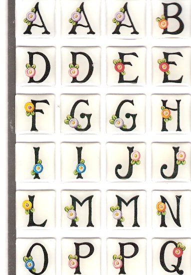 112 Mary Englebreit alphabet bubble stickers