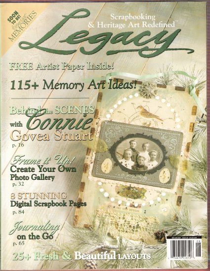January 2007 Legacy Magazine photos digital scrapbook memory art and more retail 6.95
