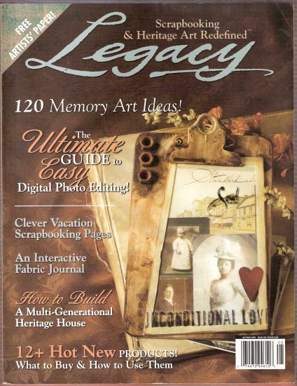 November 2006 Legacy Magazine digital photos journals new products