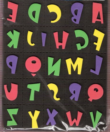 Contemporary alphabet foam stamps MIP