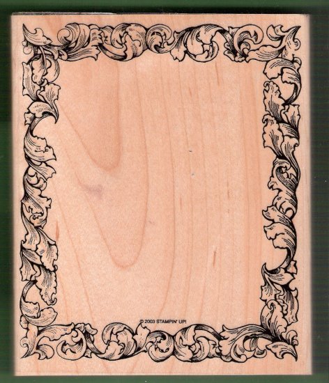 Large botannical design frame mounted rubber stamp Stampin Up