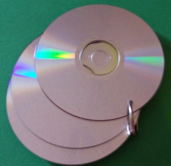 Mini photo album made of CDs and ready to decorate