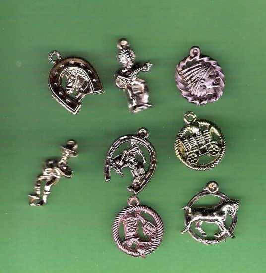 Lot 1950s vending machine plastic charms western Cowboy theme