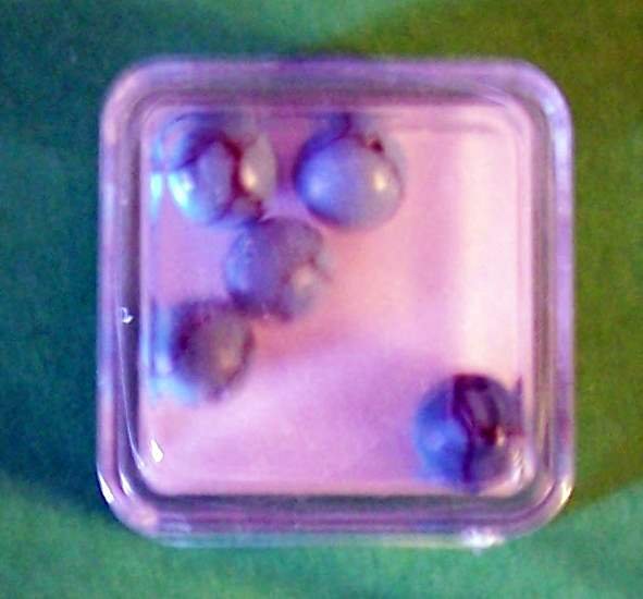 Vintage box of 8mm genuine turquoise beads MIB