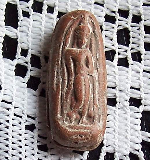 Vintage tiny Thai pottery Buddhist amulet 3 great for altars and shrines