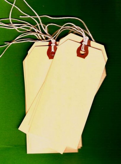 Heavyweight mailing tags to tea dye for albums scrapbooks set of 15