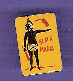 1920s tin Black Maria tobacco tag Black American advertising