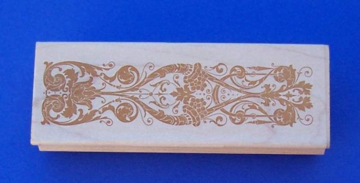 Deco design mounted rubber stamp All Night Media Anna Griffen