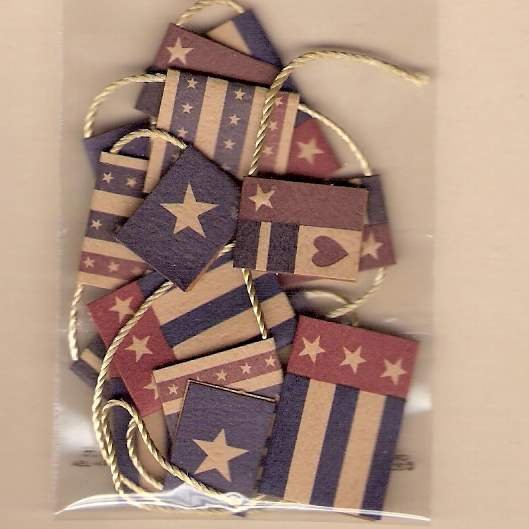 Jolees patriotic flag banner for scrapbook or assemblage MIP