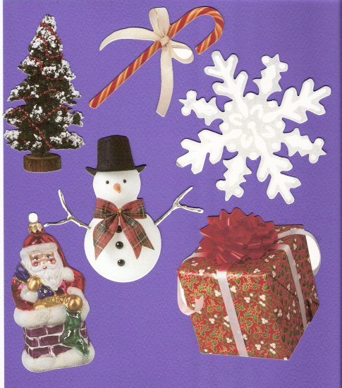 Christmas theme diecuts gifts tree ornament snowflake