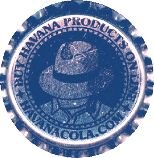 Havana Cola soda caps with Man in Derby design set of 3