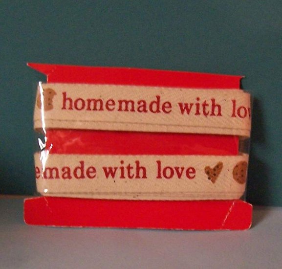 Homemade with Love cotton twill ribbon tape MIP 4 yards