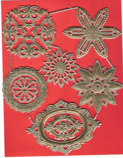 Lot vintage gold seals fancy designs