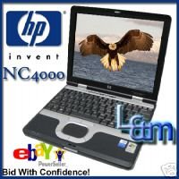 HP ULTRA SLIM NC4000 1400MHZ LAPTOP 512M 40GB WIFI XP
