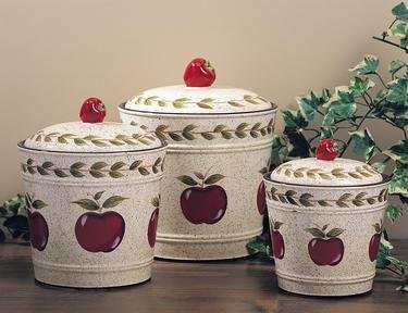 Apple Canister Set of Three "Country
