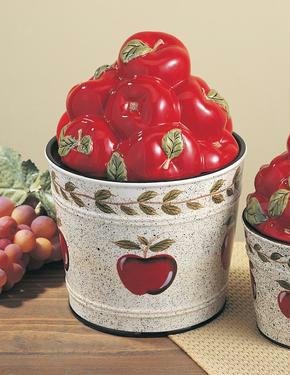 Apple Cookie Jar - "Country" Bucket