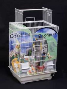 Parrot Cage Starter Kit 18x18 White Playtop