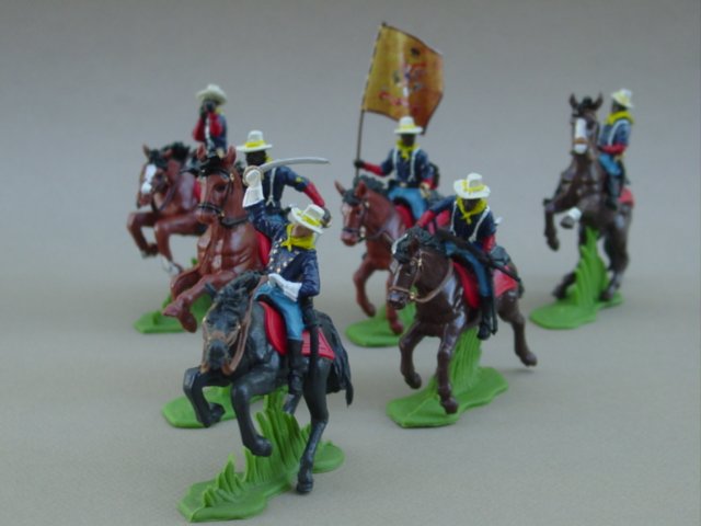Britains Deetail Toy Soldiers by DSG - Commemorative US 10th Cavalry Buffalo Soldiers Mounted