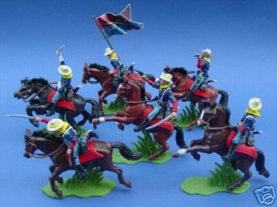 Britains Deetail Toy Soldiers by DSG - Commemorative US 7th Cavalry Troopers Mounted