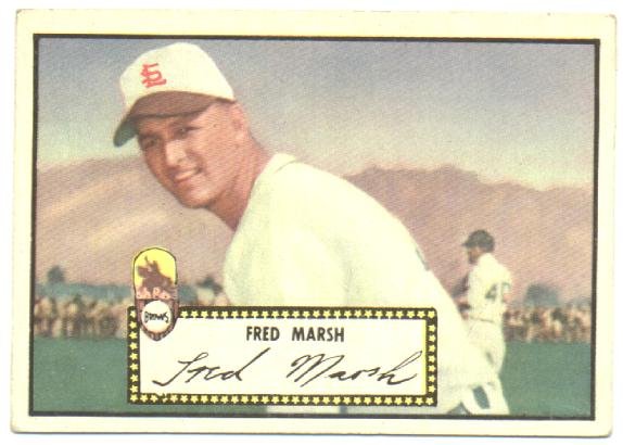 1952 Topps baseball card #8 Fred Marsh EX St. Louis Browns