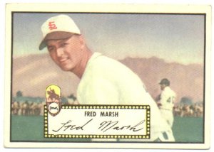 1952 Topps baseball card #8 Fred Marsh EX St. Louis Browns