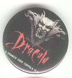 Dracula Movie promo promotional pin button, Francis Ford Coppola