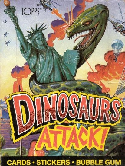 Topps Dinosaurs Attack! non-sports cards wax box - 48 packs - unopened - kinda like Jurassic Park