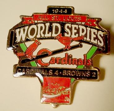 1944 Cardinals vs Browns cloisonné or enamel pin
