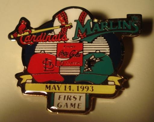 1993 Cardinals vs Marlins cloisonné or enamel pin