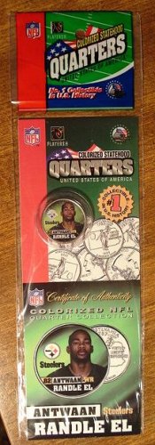 Antwaan Randle El colorized state quarter - dated 2005 - MIP