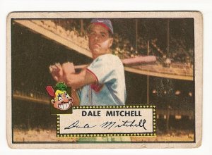 1952 (original) Topps baseball card #92 (D) Dale Mitchell good red back