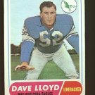 1968 Topps football card #84 (C) Dave Lloyd VG/EX Philadelphia Eagles