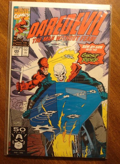 Daredevil #295 comic book - Marvel Comics w/ Ghost Rider!