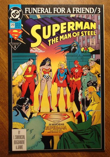 Superman: Man of Steel #20 comic book - DC Comics - Funeral For a Friend