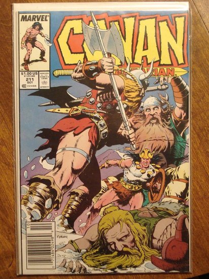 Conan The Barbarian #211 comic book - Marvel comics