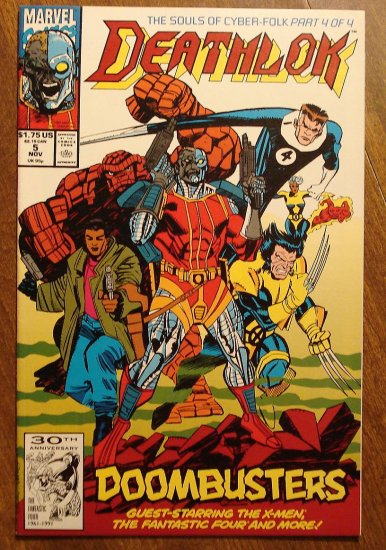Deathlok #5 comic book - Marvel comics - w/ The X-Men & Fantastic Four!