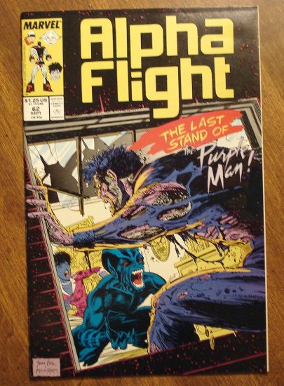 Alpha Flight #62 comic book - Marvel Comics