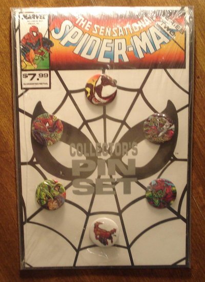 Spectacular Spider-Man Collector's Pin (button) set - series #2, MIP - never opened!