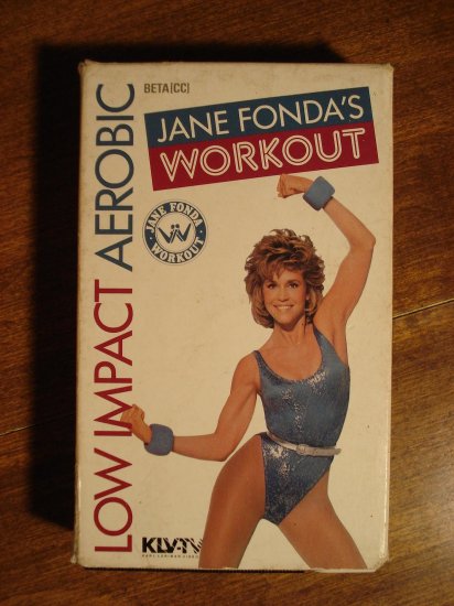 Jane Fonda Low Impact Aerobics And Stretch Jane Fonda's Low Impact Aerobic exercise workout BETA video tape