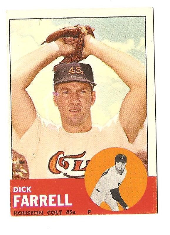 1963 Topps baseball card #277 Dick Farrell VG/EX Houston Colt 45's