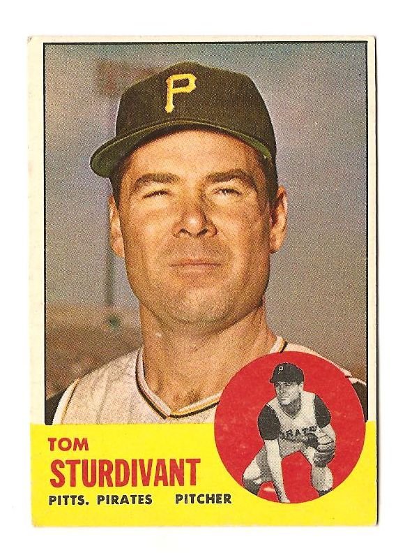 1963 Topps baseball card #281 Tom Sturdivant VG Pittsburgh Pirates