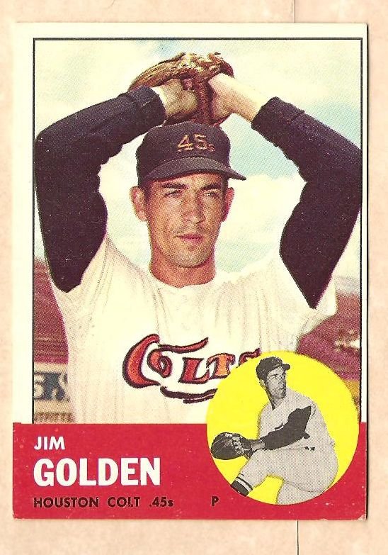 1963 Topps baseball card #297 Jim Golden VG/EX Houston Colt 45's
