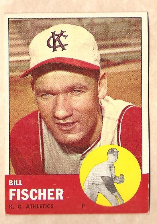 1963 Topps baseball card #301 Bill Fischer VG Kansas City A's Athletics