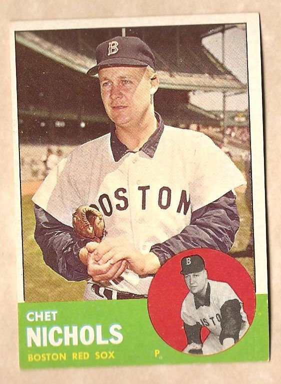 1963 Topps baseball card #307 Chet Nichols NM Boston Red Sox