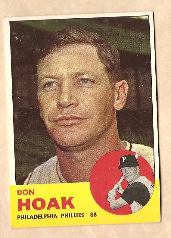 1963 Topps baseball card #305 Don Hoak EX Philadelphia Phillies